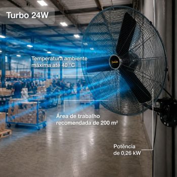 ventilador de parede garland turbo 24w - carril.pt VENTILADOR DE PAREDE GARLAND TURBO 24W - Carril.pt