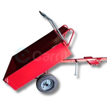 ATRELADO AGRÍCOLA BASCULANTE P/MOTOCULTIVADOR - RODA 500 ESTRADA, CAIXA 150x110