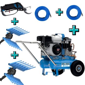 KIT MC 360 – MOTOCOMPRESSOR + 2 VAREJADORES + 1 TESOURA CAMPAGNOLA