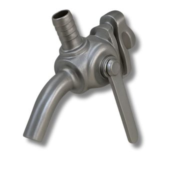 Torneira em inox de nível, ideal para leitura e drenagem de líquidos em cubas com escala de nível.