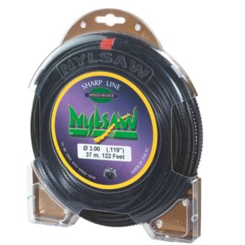 Fios de nylon helicoidais Speed France MYLSAW, embalagens de 37 m a 16 m, vários diâmetros, para roçadoras profissionais e domésticas.