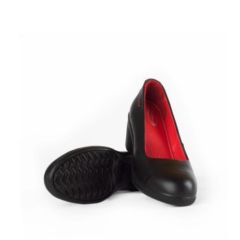 Sapato de segurança Lavoro Bianca S3 SRC ESD com biqueira de aço, palmilha de Kevlar, sola PU injetada, couro flor integral e forro têxtil anilina vermelha