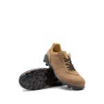 Bota de segurança Team Brown em pele castanha com sola antiderrapante e biqueira de compósito S3 para uso profissional - Carril.pt