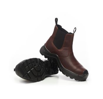 Bota de segurança Lavoro Yosemite S3 CI HI SRC, couro WR Cognac, biqueira de fibra de vidro e palmilha Kevlar.