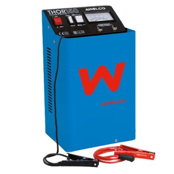 Carregador e booster de baterias Thor 150, 12V, com rodas de transporte e visor amperímetro, para automóveis e veículos ligeiros