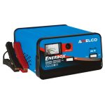 Carregador de baterias Awelco Enerbox 15, compacto, para 12V/24V, com pinças integradas e proteção térmica. - Carril.pt