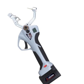 Tesoura elétrica ARVIPO PS32 TAG — aplicador profissional de etiquetas auriculares com motor brushless e sistema de segurança CUT PREVENT.