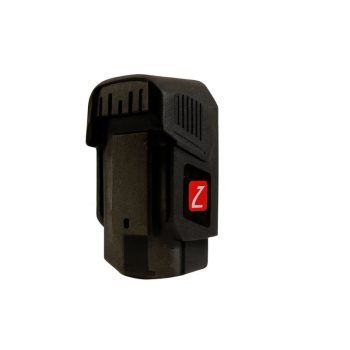 Bateria de iões de lítio Zanon 7,2 V 2,5 Ah, compatível com a tesoura ZM 22; tempo de carregamento entre 1,5 e 2 h.