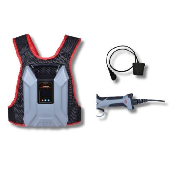 Arnês ARVIPO com bateria 21,6 V / 30 Ah, carregador e cabo para máquinas ARVIPO 37 LINE.